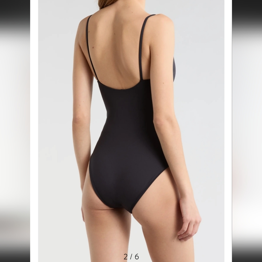 LEFT ON FRIDAY SUNDAY ONE PIECE SWIMSUIT. /COLOR:JET. /SIZE:MEDIUM - Picture 2 of 7